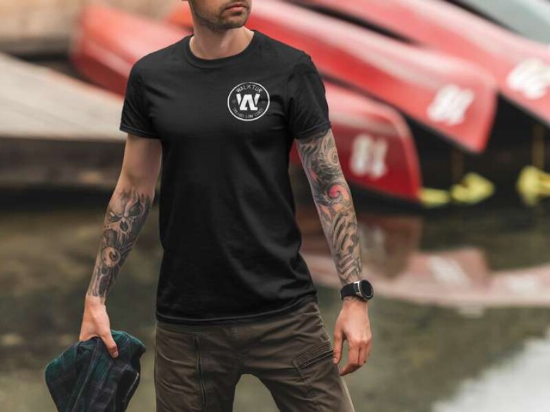 Camiseta Preta Frente Costas - COD: W004 - R$ 35,00